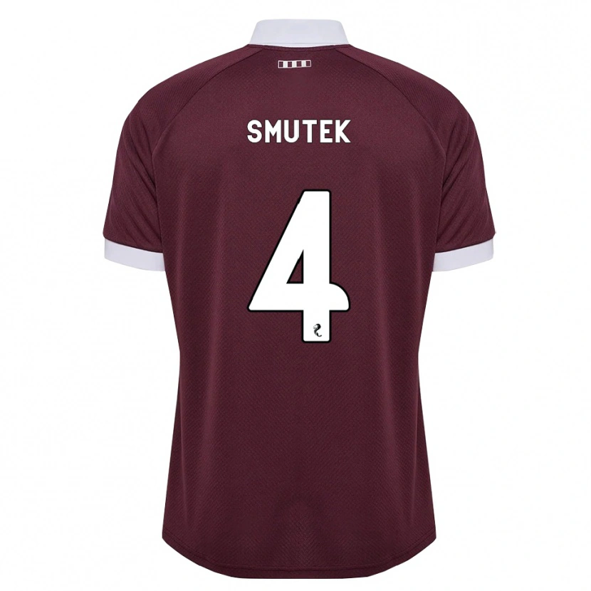 Danxen Hombre Camiseta Kai Smutek #4 Blanco Borgoña 1ª Equipación 2026/27 La Camisa