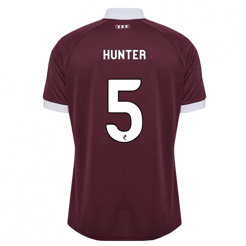 Danxen Hombre Camiseta Georgia Hunter #5 Blanco Borgoña 1ª Equipación 2026/27 La Camisa