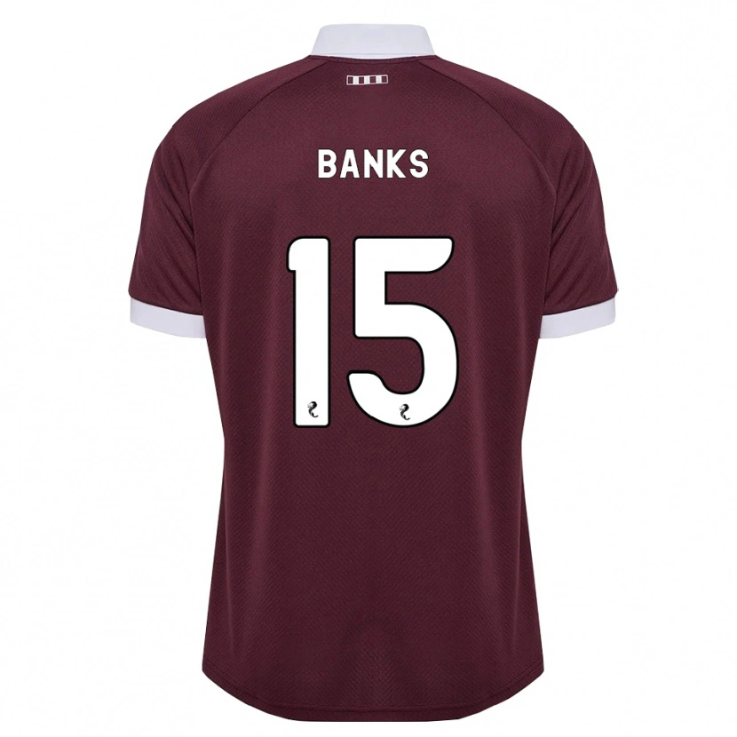 Danxen Hombre Camiseta Euan Banks #15 Blanco Borgoña 1ª Equipación 2026/27 La Camisa