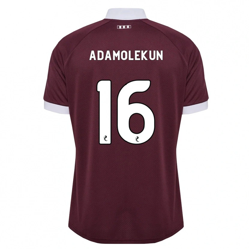Danxen Hombre Camiseta Olufolasade Adamolekun #16 Blanco Borgoña 1ª Equipación 2026/27 La Camisa