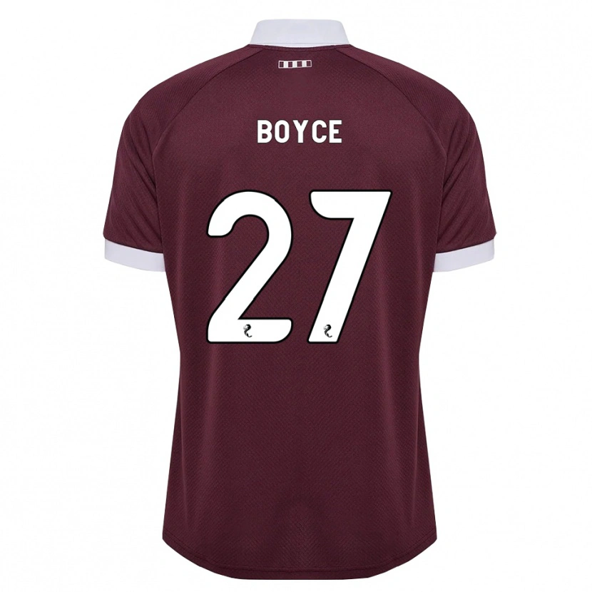 Danxen Hombre Camiseta Liam Boyce #27 Blanco Borgoña 1ª Equipación 2026/27 La Camisa