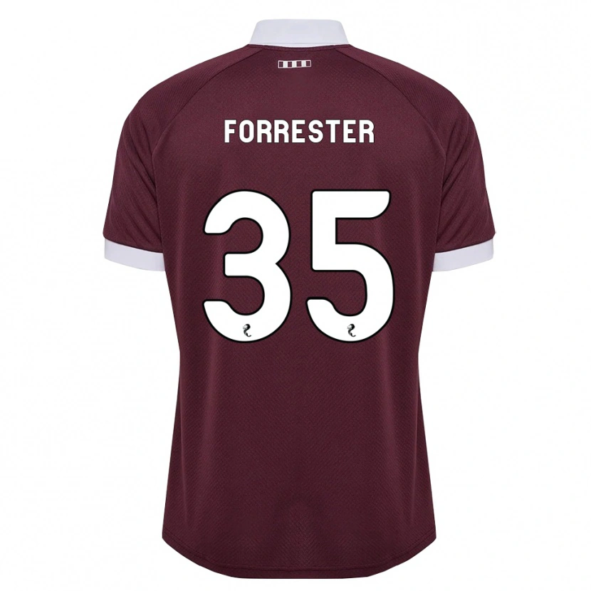 Danxen Hombre Camiseta Adam Forrester #35 Blanco Borgoña 1ª Equipación 2026/27 La Camisa