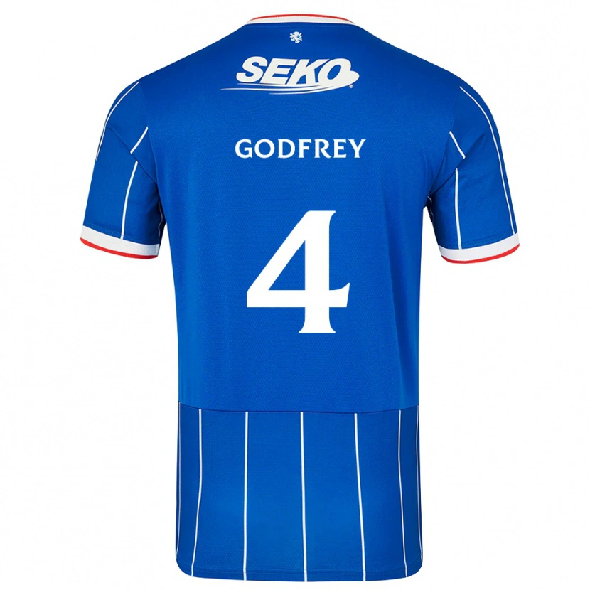 Danxen Hombre Camiseta Ben Godfrey #4 Rojo Azul Blanco 1ª Equipación 2026/27 La Camisa