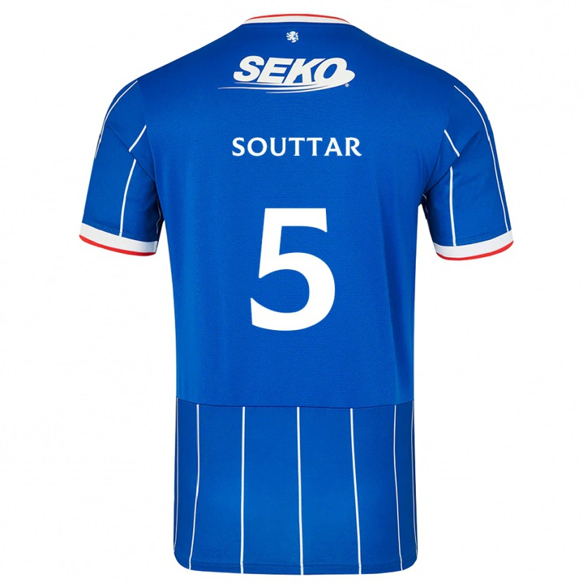 Danxen Hombre Camiseta John Souttar #5 Rojo Azul Blanco 1ª Equipación 2026/27 La Camisa