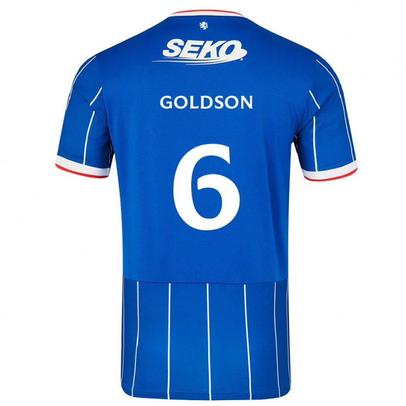 Danxen Hombre Camiseta Connor Goldson #6 Rojo Azul Blanco 1ª Equipación 2026/27 La Camisa