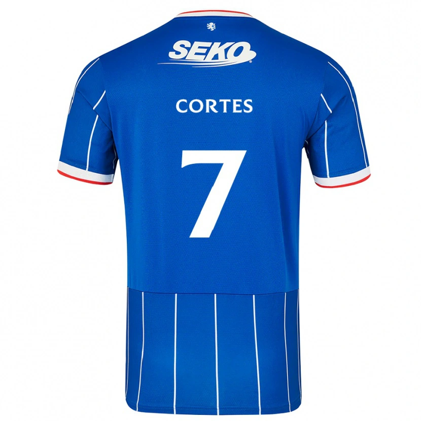 Danxen Hombre Camiseta Óscar Cortés #7 Rojo Azul Blanco 1ª Equipación 2026/27 La Camisa