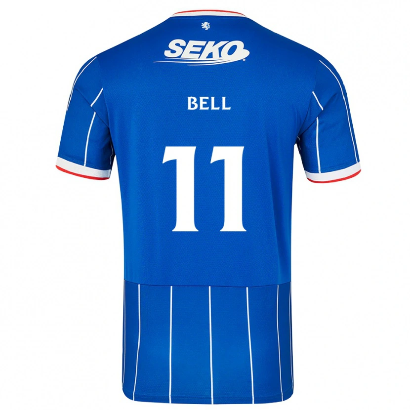 Danxen Hombre Camiseta Megan Bell #11 Rojo Azul Blanco 1ª Equipación 2026/27 La Camisa