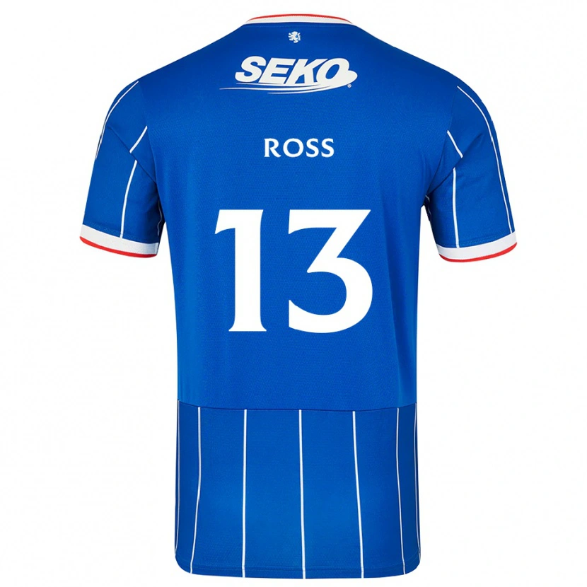 Danxen Hombre Camiseta Jane Ross #13 Rojo Azul Blanco 1ª Equipación 2026/27 La Camisa