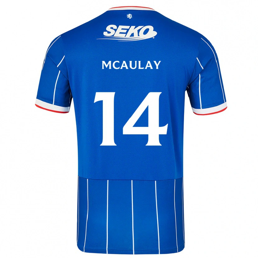 Danxen Hombre Camiseta Mia Mcaulay #14 Rojo Azul Blanco 1ª Equipación 2026/27 La Camisa