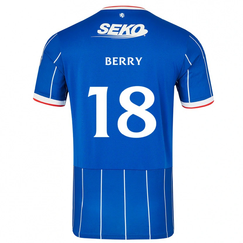 Danxen Hombre Camiseta Laura Berry #18 Rojo Azul Blanco 1ª Equipación 2026/27 La Camisa