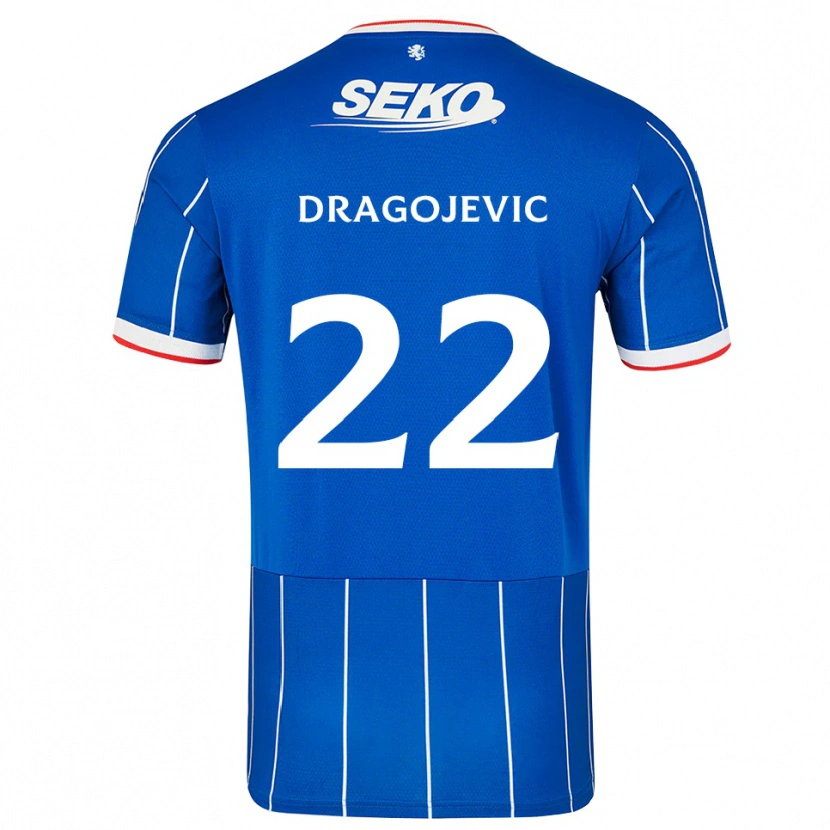 Danxen Hombre Camiseta Vanja Dragojevic #22 Rojo Azul Blanco 1ª Equipación 2026/27 La Camisa