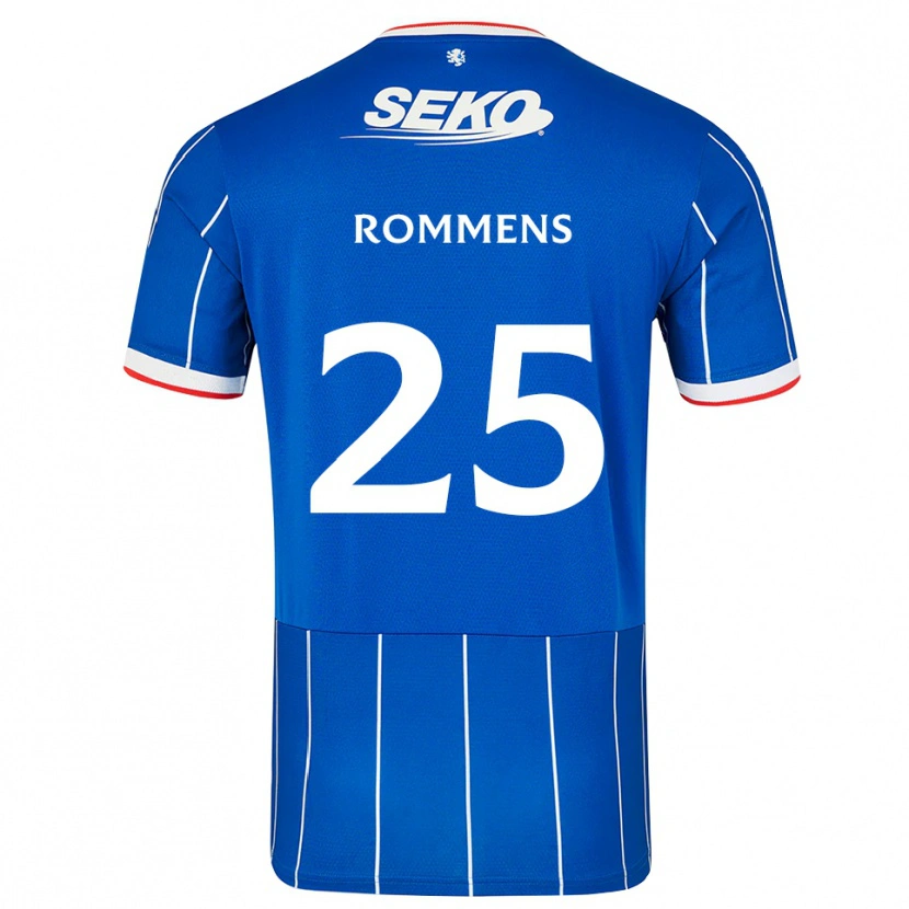 Danxen Hombre Camiseta Tuur Rommens #25 Rojo Azul Blanco 1ª Equipación 2026/27 La Camisa