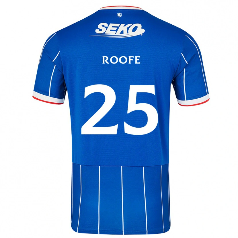 Danxen Hombre Camiseta Kemar Roofe #25 Rojo Azul Blanco 1ª Equipación 2026/27 La Camisa