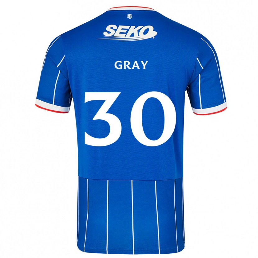 Danxen Hombre Camiseta Georgia Gray #30 Rojo Azul Blanco 1ª Equipación 2026/27 La Camisa