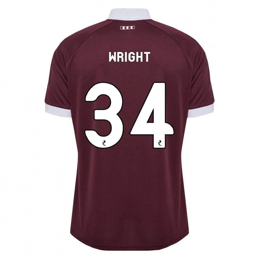 Danxen Hombre Camiseta Kieran Wright #34 Blanco Borgoña 1ª Equipación 2026/27 La Camisa