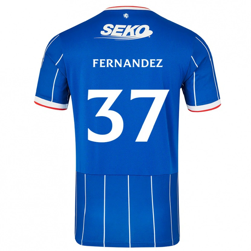 Danxen Hombre Camiseta Emmanuel Fernandez #37 Rojo Azul Blanco 1ª Equipación 2026/27 La Camisa