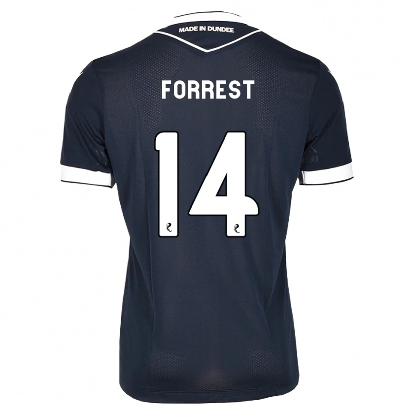 Danxen Hombre Camiseta Alan Forrest #14 Azul Medianoche Blanco 1ª Equipación 2026/27 La Camisa