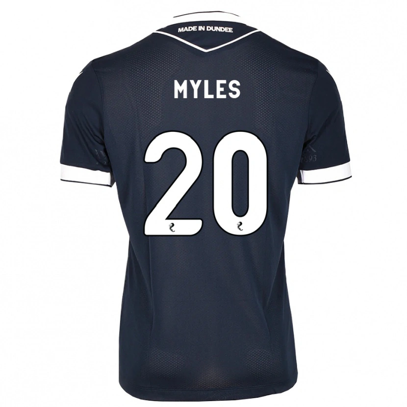 Danxen Hombre Camiseta Logan Myles #20 Azul Medianoche Blanco 1ª Equipación 2026/27 La Camisa