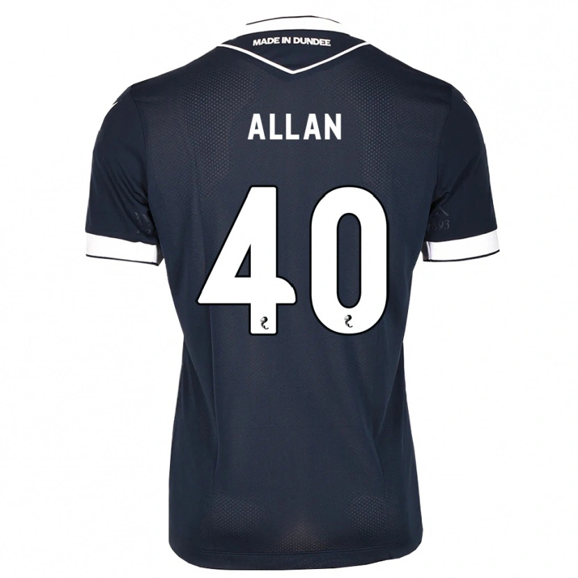 Danxen Hombre Camiseta Finlay Allan #40 Azul Medianoche Blanco 1ª Equipación 2026/27 La Camisa