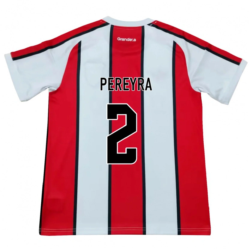 Danxen Hombre Camiseta Cirilo Pereyra #2 Blanco Rojo Negro 2ª Equipación 2026/27 La Camisa