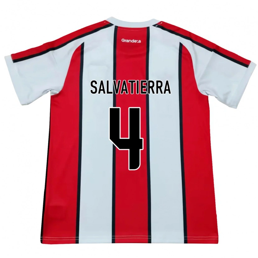 Danxen Hombre Camiseta Thiago Salvatierra #4 Blanco Rojo Negro 2ª Equipación 2026/27 La Camisa