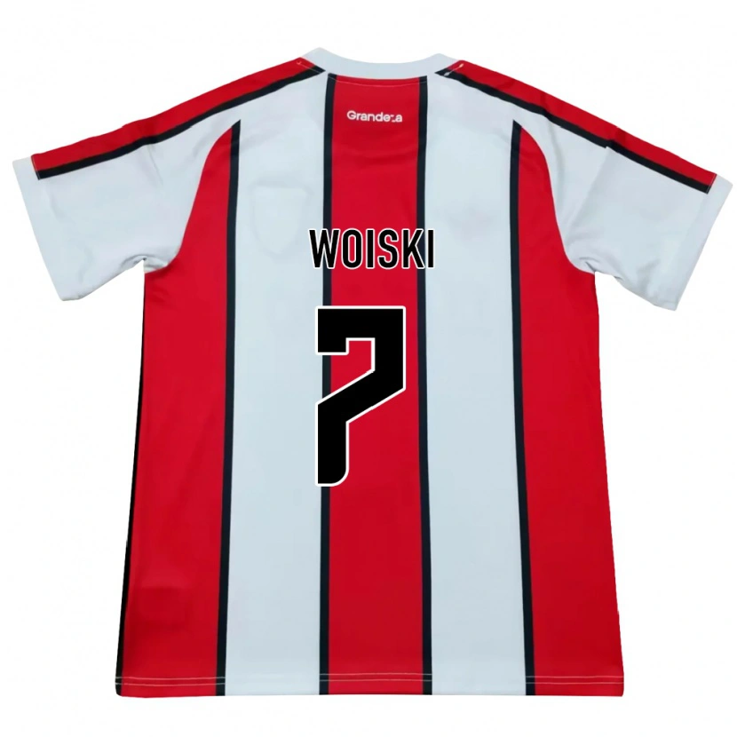 Danxen Hombre Camiseta Álex Woiski #7 Blanco Rojo Negro 2ª Equipación 2026/27 La Camisa