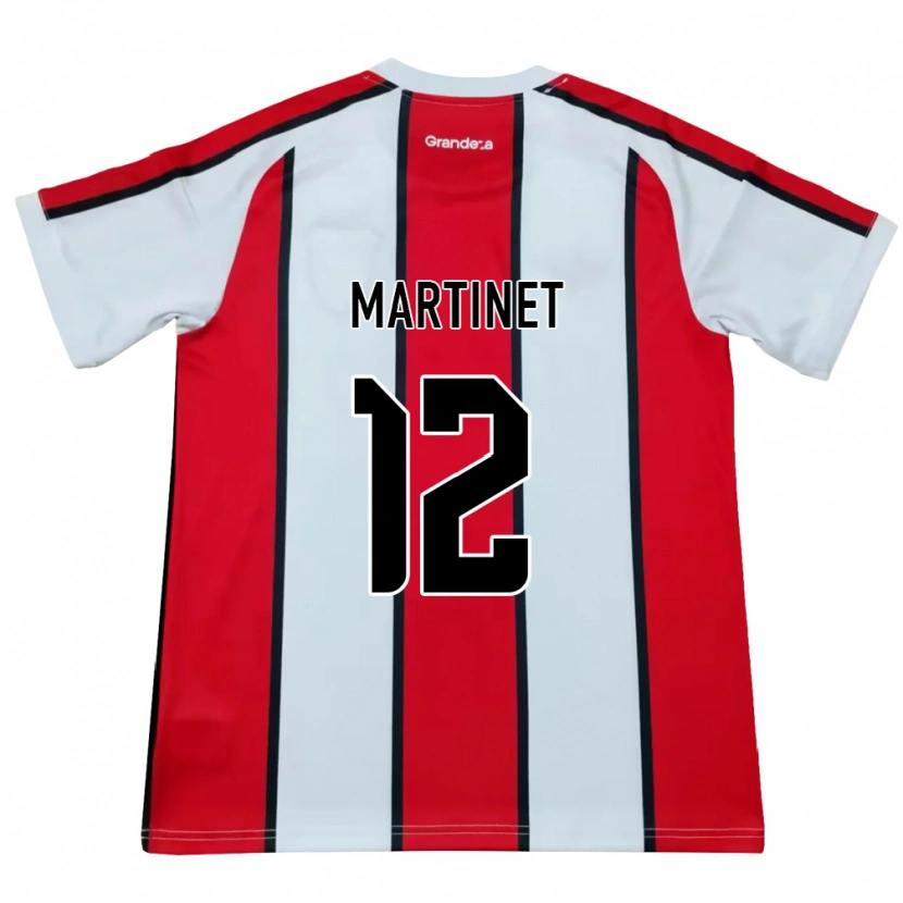 Danxen Hombre Camiseta Jeremías Martinet #12 Blanco Rojo Negro 2ª Equipación 2026/27 La Camisa