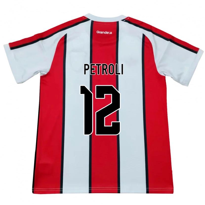 Danxen Hombre Camiseta Franco Petroli #12 Blanco Rojo Negro 2ª Equipación 2026/27 La Camisa