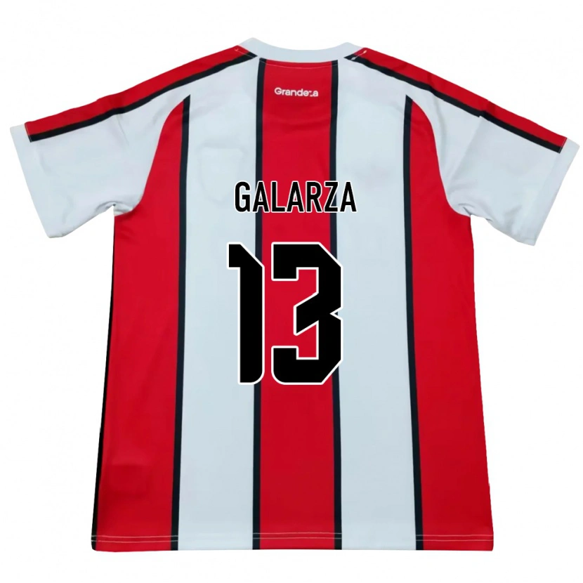 Danxen Hombre Camiseta Tomás Galarza #13 Blanco Rojo Negro 2ª Equipación 2026/27 La Camisa