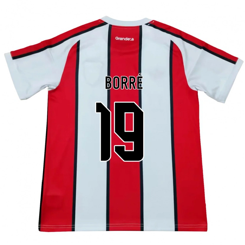 Danxen Hombre Camiseta Rafael Santos Borré #19 Blanco Rojo Negro 2ª Equipación 2026/27 La Camisa