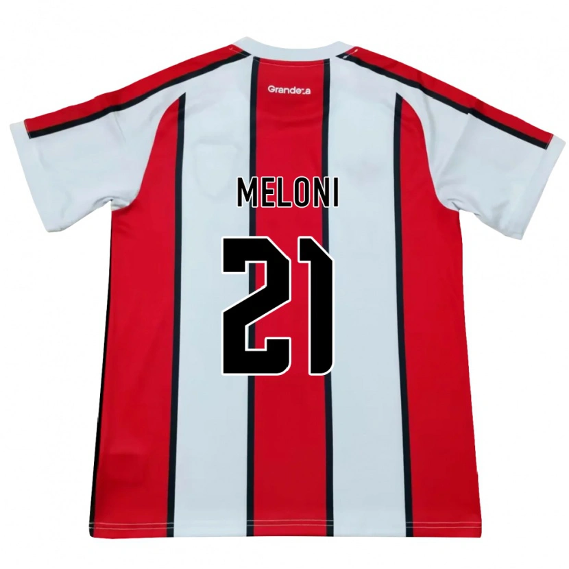 Danxen Hombre Camiseta Santiago Meloni #21 Blanco Rojo Negro 2ª Equipación 2026/27 La Camisa