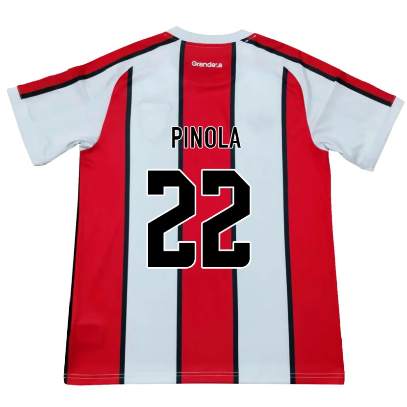 Danxen Hombre Camiseta Javier Pinola #22 Blanco Rojo Negro 2ª Equipación 2026/27 La Camisa