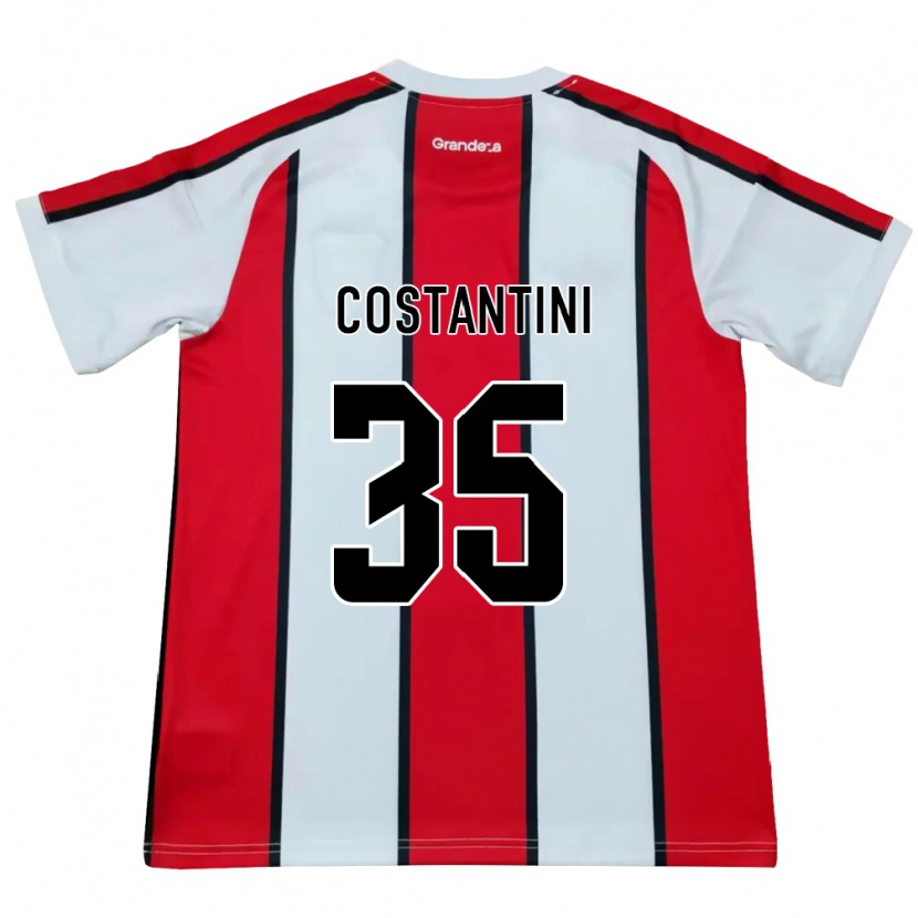 Danxen Hombre Camiseta Giorgio Costantini #35 Blanco Rojo Negro 2ª Equipación 2026/27 La Camisa