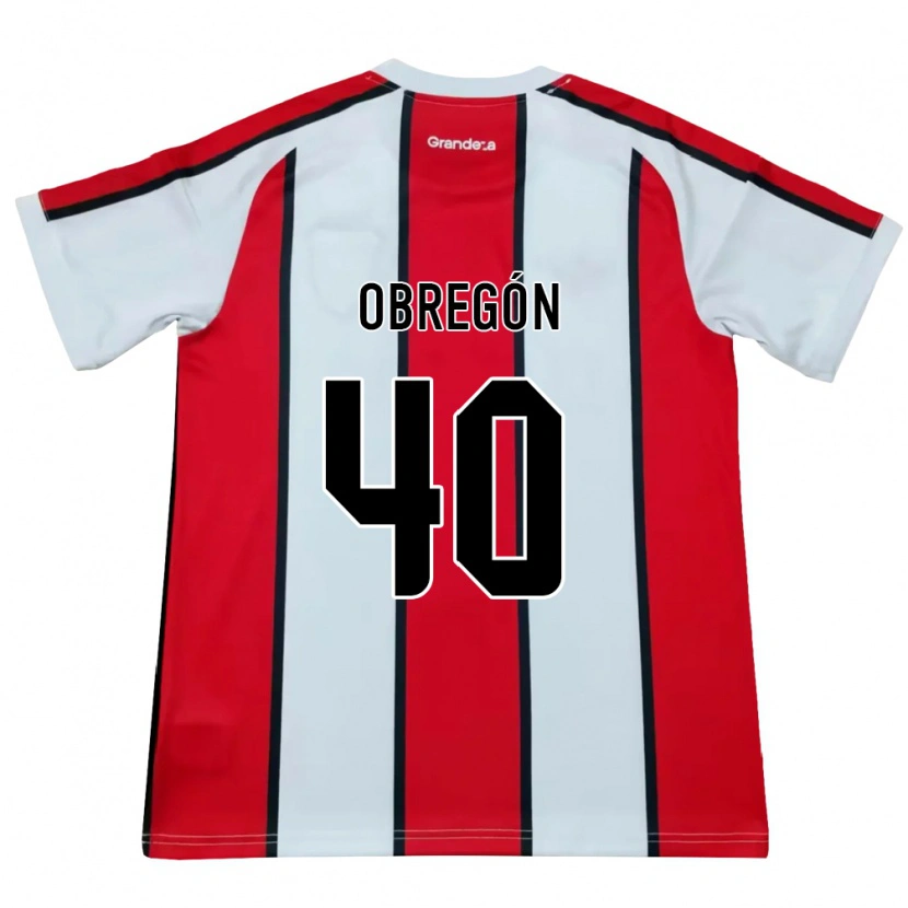 Danxen Hombre Camiseta Agustín Obregón #40 Blanco Rojo Negro 2ª Equipación 2026/27 La Camisa