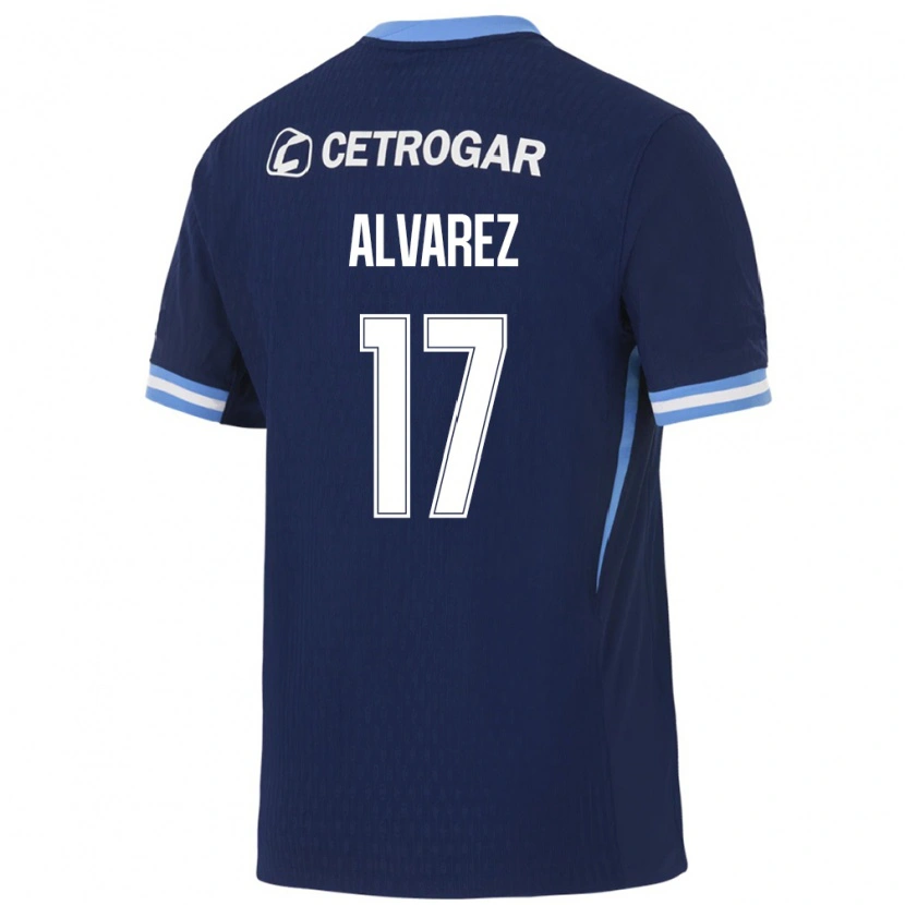Danxen Hombre Camiseta Lucas Alvarez #17 Azul Real Azul Claro Blanco 2ª Equipación 2026/27 La Camisa