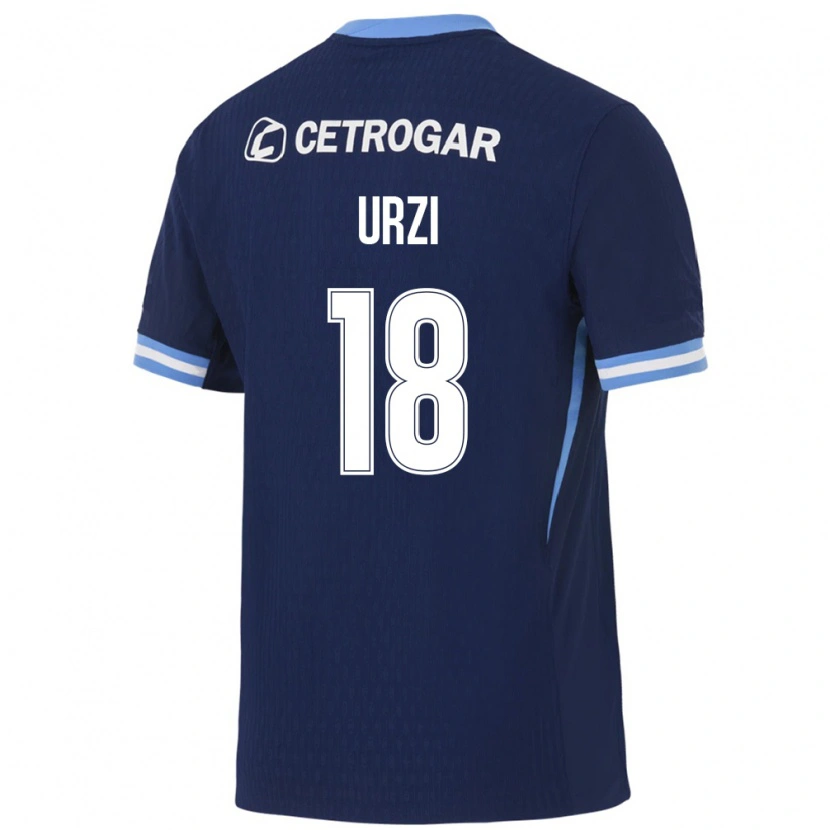 Danxen Hombre Camiseta Agustín Urzi #18 Azul Real Azul Claro Blanco 2ª Equipación 2026/27 La Camisa