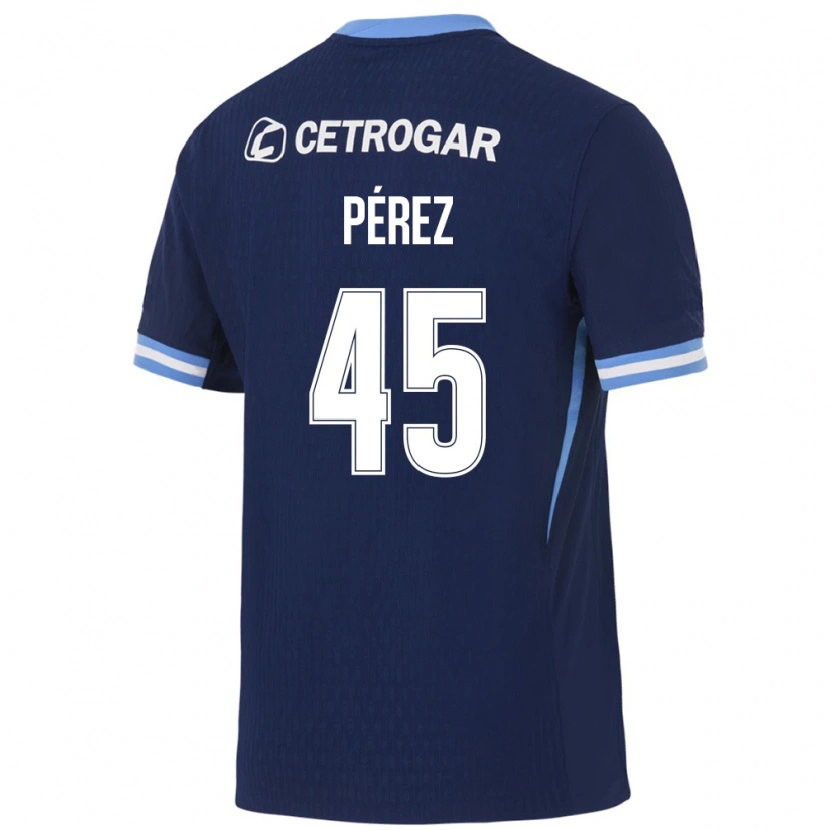 Danxen Hombre Camiseta Ezequiel Pérez #45 Azul Real Azul Claro Blanco 2ª Equipación 2026/27 La Camisa