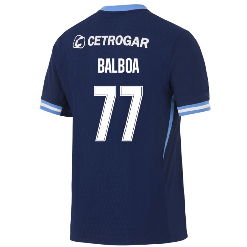 Danxen Hombre Camiseta Adrián Balboa #77 Azul Real Azul Claro Blanco 2ª Equipación 2026/27 La Camisa