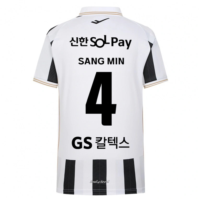 Danxen Hombre Camiseta Sang-Min Lee #4 Blanco Negro 2ª Equipación 2026/27 La Camisa