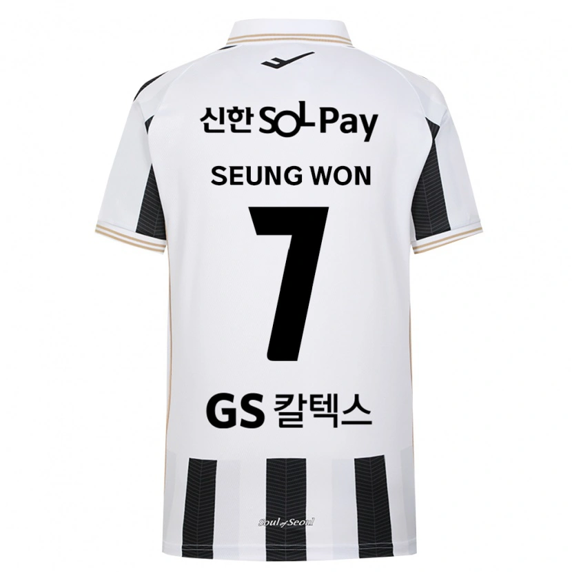 Danxen Hombre Camiseta Seung-Won Jeong #7 Blanco Negro 2ª Equipación 2026/27 La Camisa
