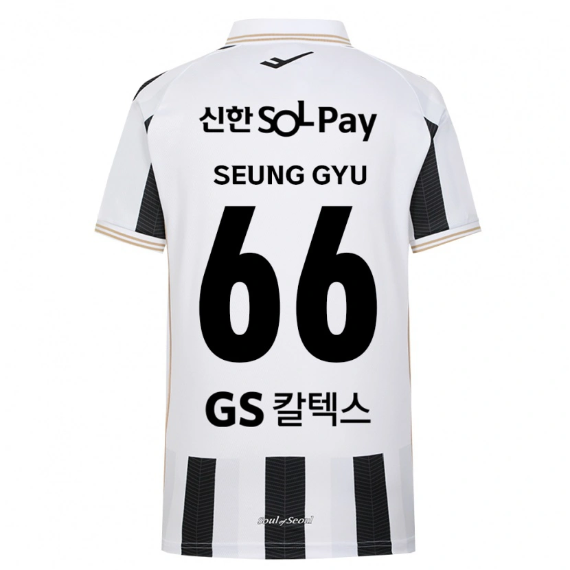 Danxen Hombre Camiseta Seung-Gyu Han #66 Blanco Negro 2ª Equipación 2026/27 La Camisa
