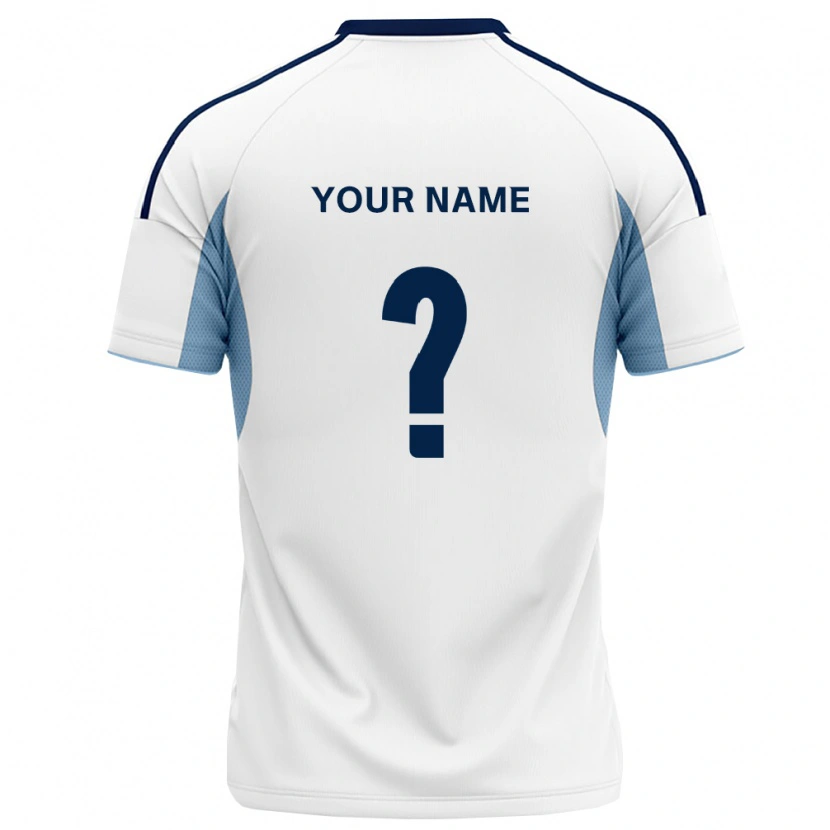 Danxen Hombre Camiseta Su Nombre #0 Azul Real Blanco 2ª Equipación 2026/27 La Camisa