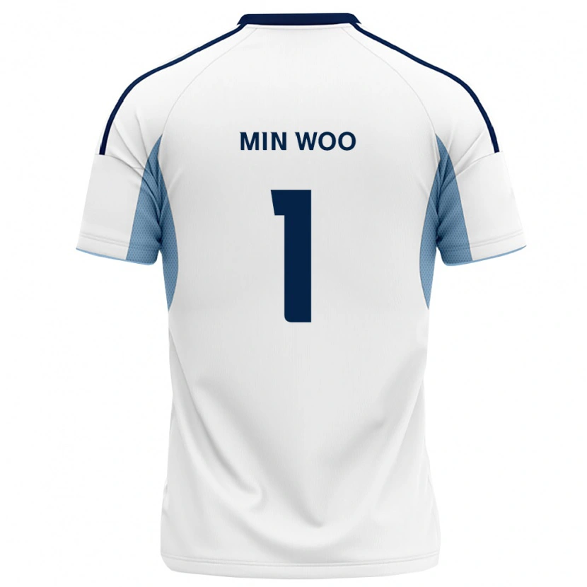 Danxen Hombre Camiseta Min-Woo Jo #1 Azul Real Blanco 2ª Equipación 2026/27 La Camisa