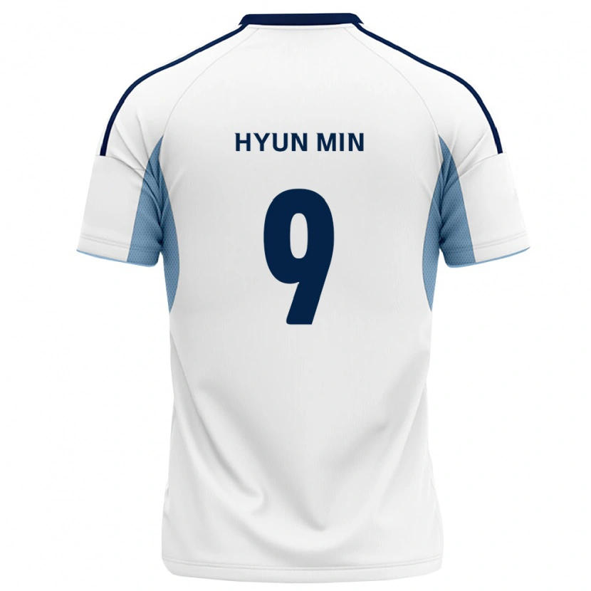 Danxen Hombre Camiseta Hyun-Min Oh #9 Azul Real Blanco 2ª Equipación 2026/27 La Camisa