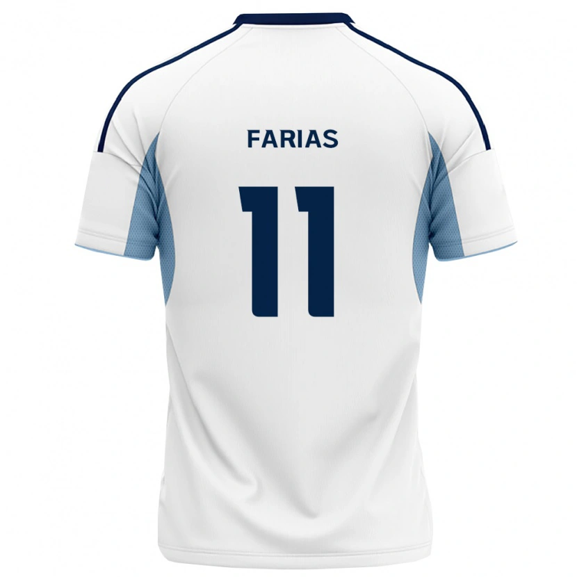 Danxen Hombre Camiseta Erick Farias #11 Azul Real Blanco 2ª Equipación 2026/27 La Camisa