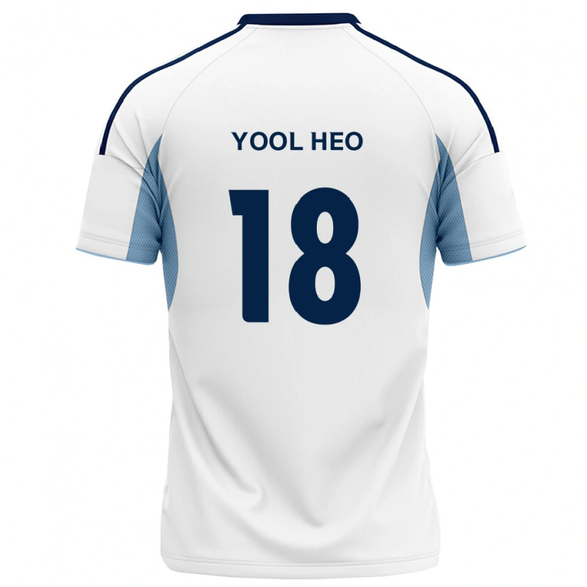Danxen Hombre Camiseta Yool Heo #18 Azul Real Blanco 2ª Equipación 2026/27 La Camisa