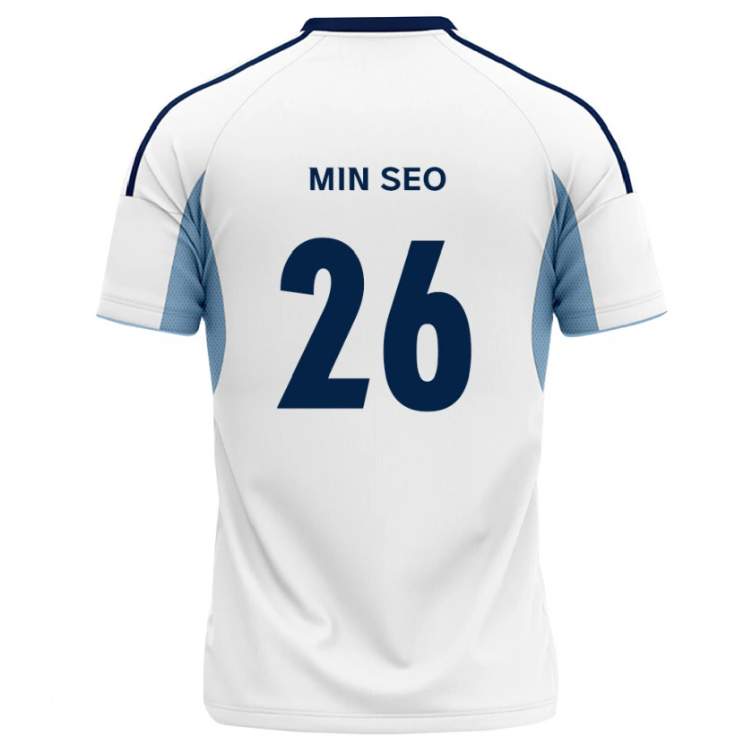 Danxen Hombre Camiseta Min-Seo Park #26 Azul Real Blanco 2ª Equipación 2026/27 La Camisa