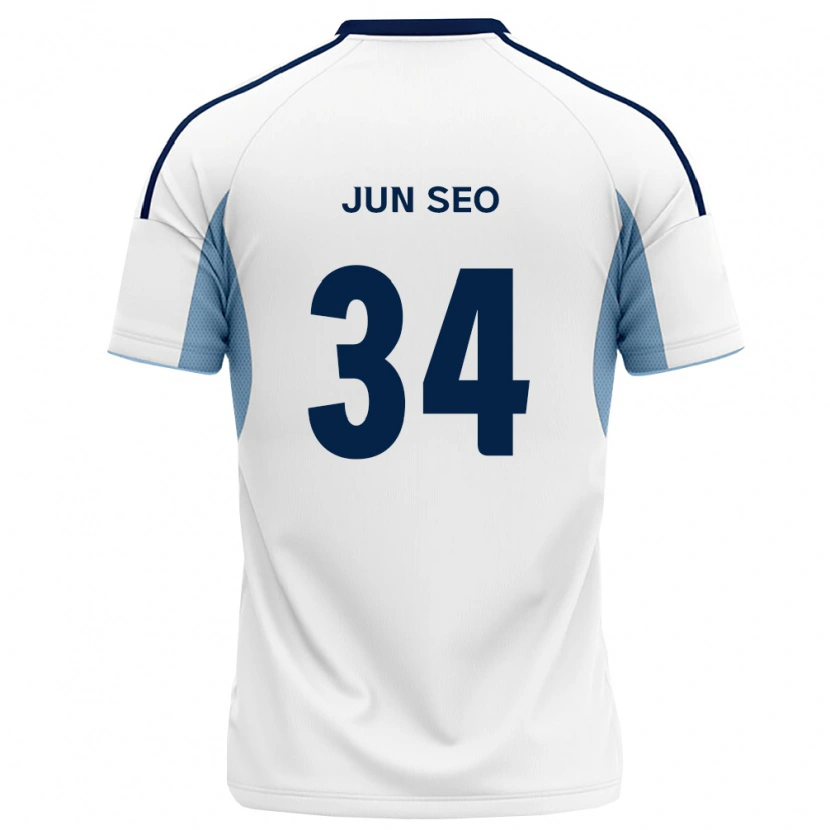 Danxen Hombre Camiseta Jun-Seo Kim #34 Azul Real Blanco 2ª Equipación 2026/27 La Camisa