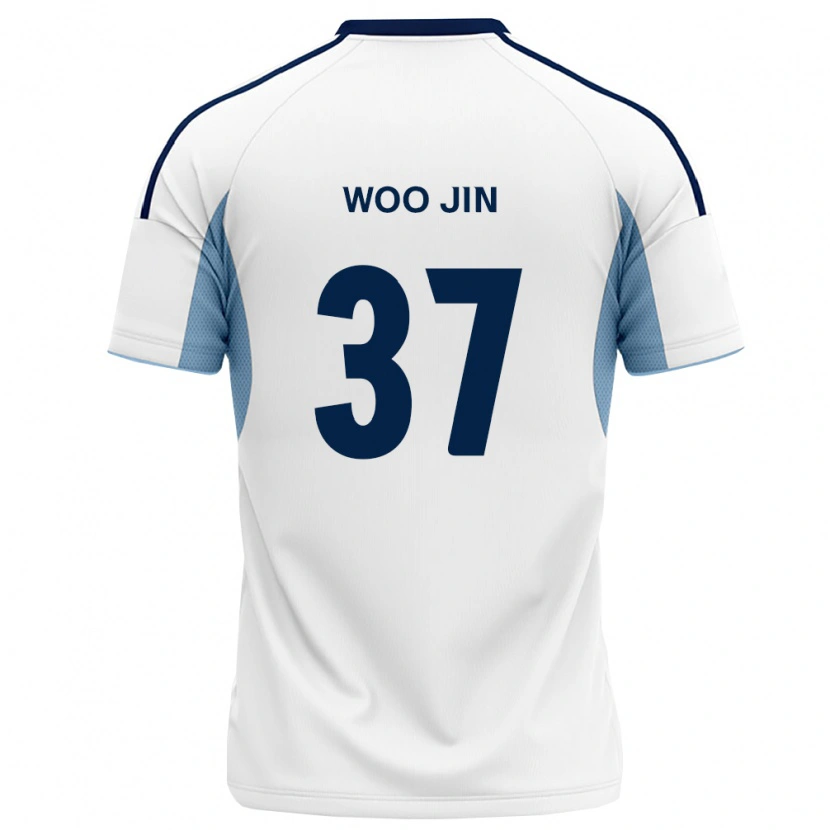 Danxen Hombre Camiseta Woo-Jin Jung #37 Azul Real Blanco 2ª Equipación 2026/27 La Camisa