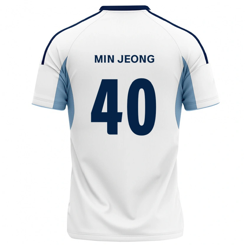 Danxen Hombre Camiseta Min Jeong #40 Azul Real Blanco 2ª Equipación 2026/27 La Camisa